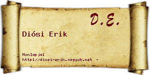 Diósi Erik névjegykártya